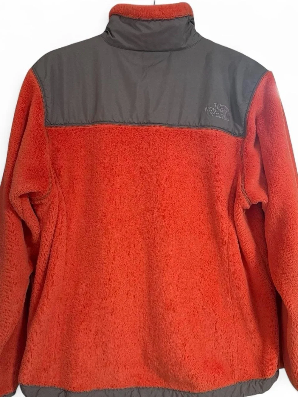 The North Face Men’s Orange and Gray Denali Fleece Jacket M